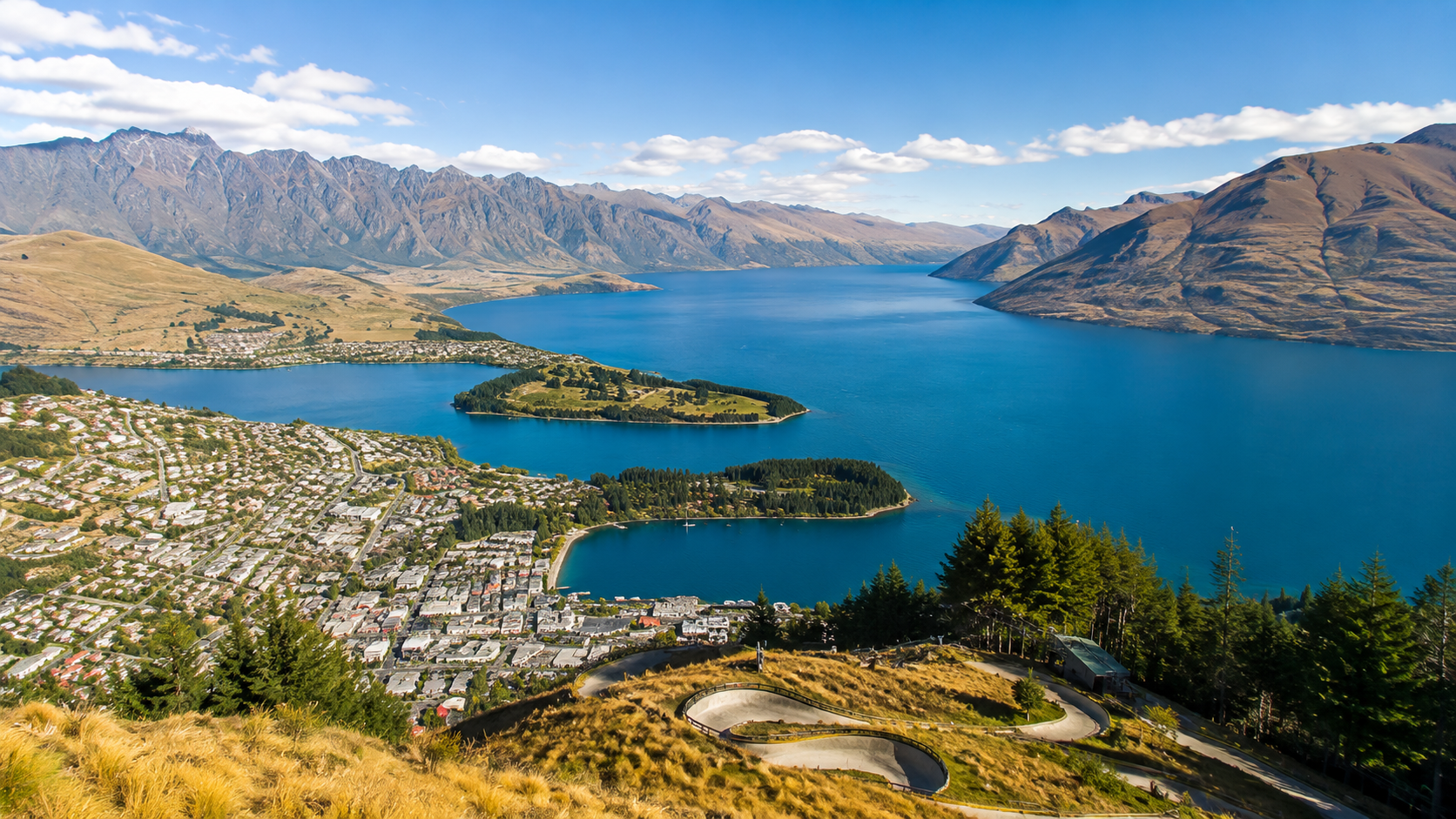Aerial view of Nelson, New Zealand